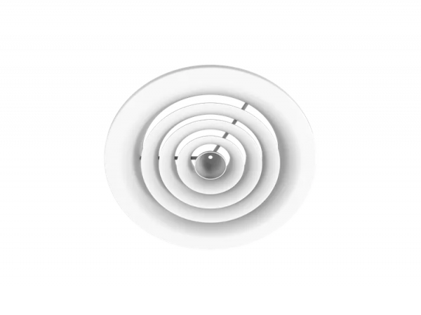 KONIKA-200-SW, круглый потолочный диффузор с монтажной пластиной