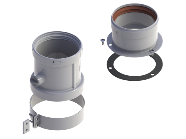 Адаптер разделительный двухблочный диам.80 (Bx) ROYAL THERMO RTF04.004