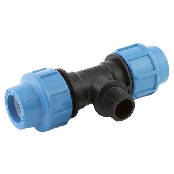 Тройник ПНД с наружной резьбой 25х3/4"х25 (15 шт. в уп.)