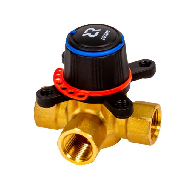 Клапан регулирующий поворотный РИДАН HRB-3R PN10 DN15 KVS2,5 Tmax 110C Rp1/2 CW617N 3х-ходовой