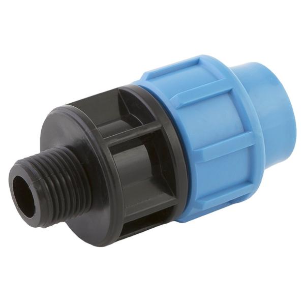 Муфта ПНД переходная с наружной резьбой 25 х 1/2" (30 шт. в уп.)