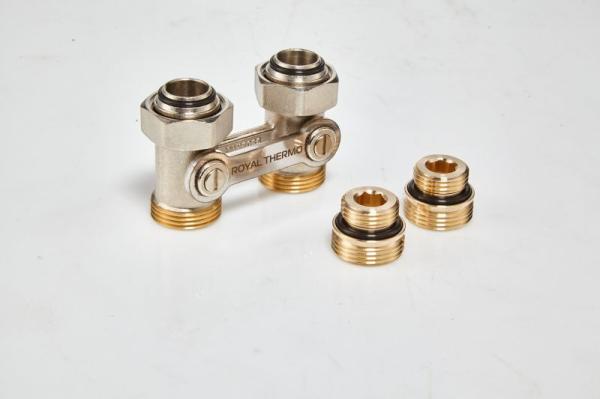 Узел нижнего подключения угловой ROYAL THERMO ½"х3/4"EK