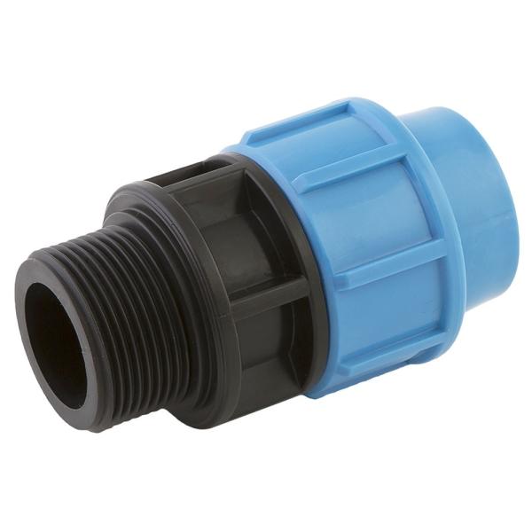 Муфта ПНД переходная с наружной резьбой 20 х 1" (50 шт. в уп.)