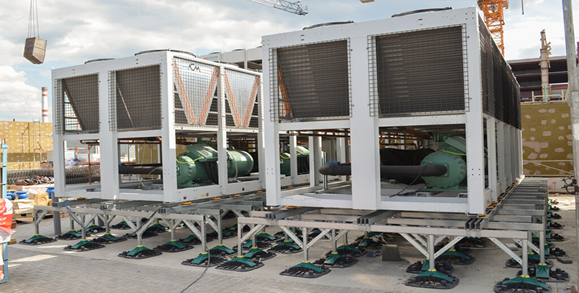 Монтаж чиллеров на кровле