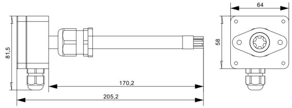 Датчик температуры и влажности Breezart JLS30HC канальный (Modbus RTU)