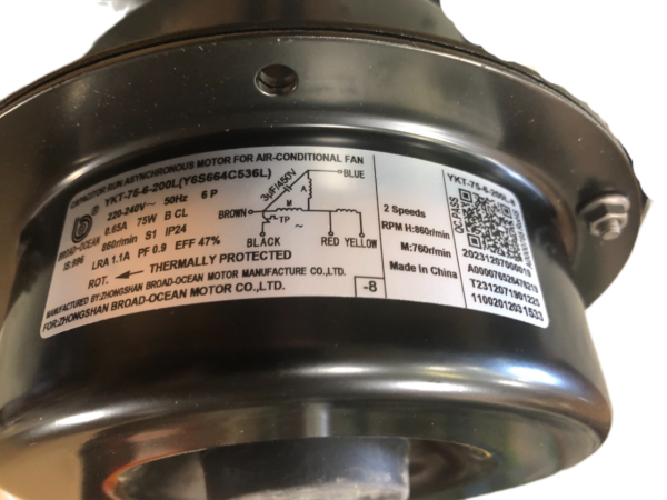 Электродвигатель вентилятора наружного блока EACS-24HAT/N3_19Y YKT-75-6-200L(11002012031533)