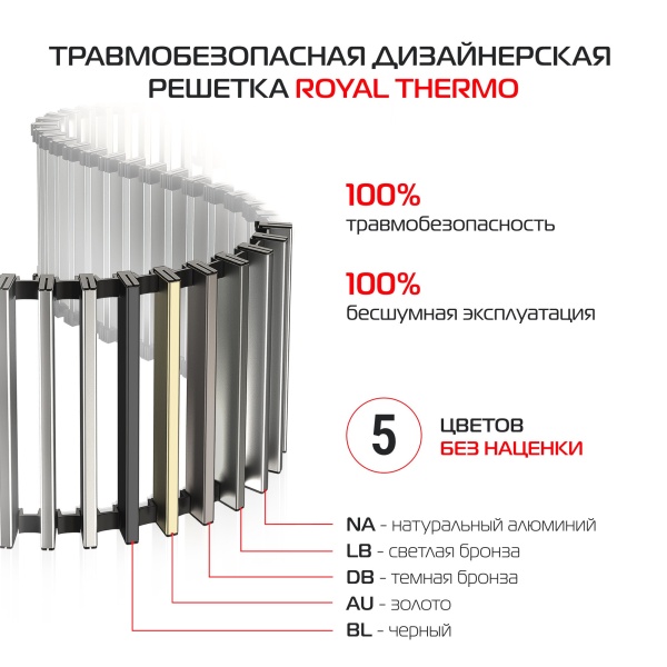 Конвектор внутрипольный Royal Thermo ATRIUM TURBO-80/250/3000-DG-U-BL