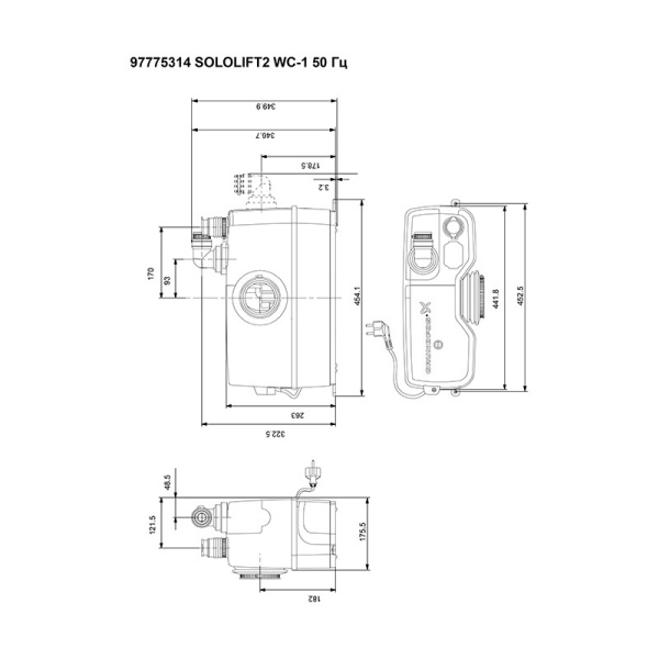 Канализационная установка SOLOLIFT 2 WC-1