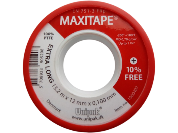 Лента MAXITAPE (13,2 м х 12 мм х 0,1 мм, MD=0,7 г/см) (красн. упак.)