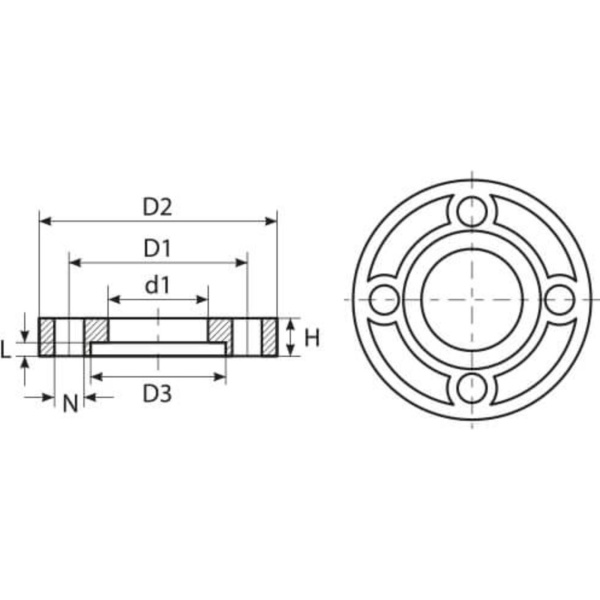 Фланец пластиковый 50 (50 PN10 / сталь Dу 40), TEBO