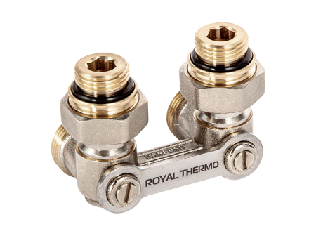 Узел нижнего подключения угловой ROYAL THERMO ½"х3/4"EK