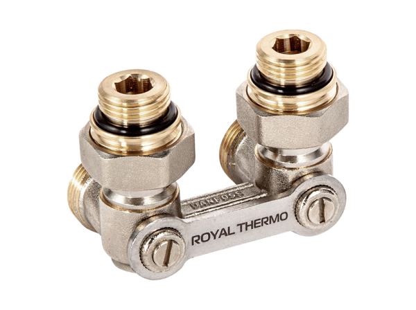 Узел нижнего подключения угловой ROYAL THERMO ½"х3/4"EK